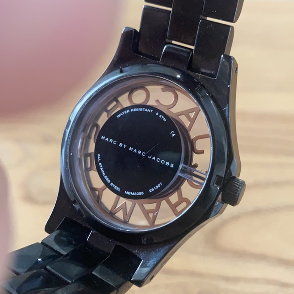 Marc By Marc Jacobs  Skeleton Watch, black and gold main image 5
